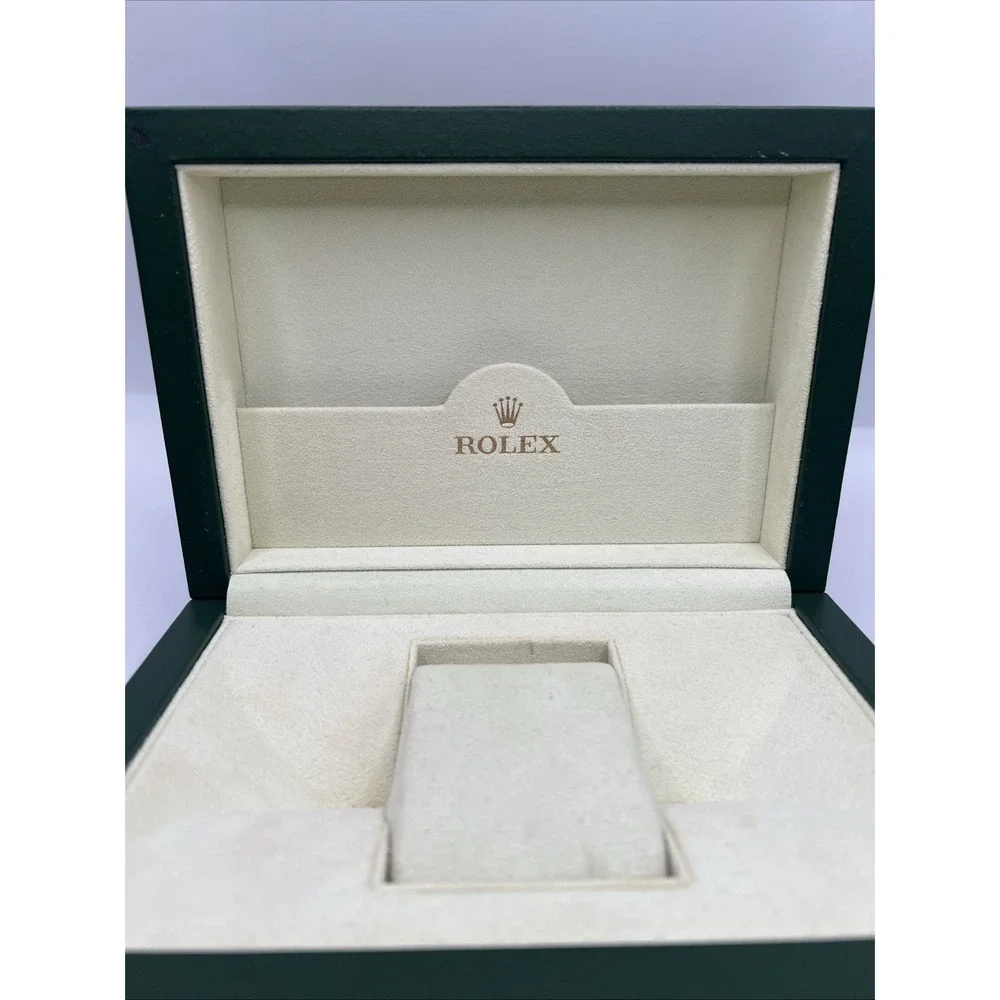 Rolex Watch Box Case Green Leather Wood 39139.64 AUTHENIC